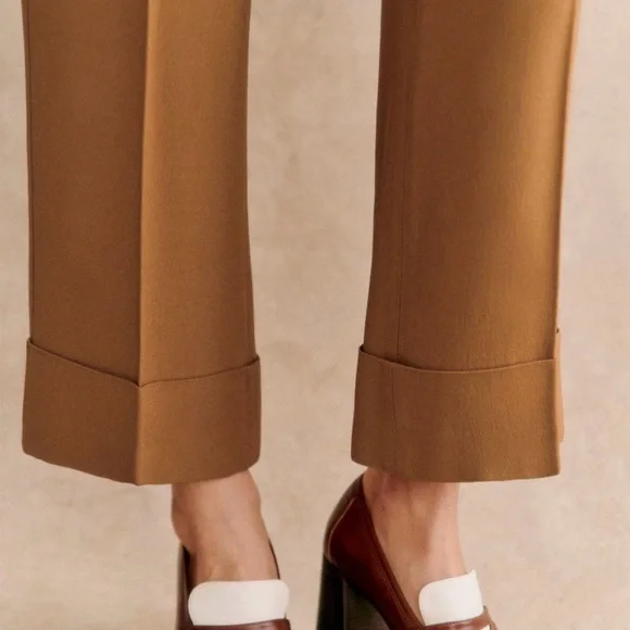 ✨ NEW WITH TAGS ✨SÉZANE ~ Damon Trousers in Camel Size 34 (US 2) ✨ - Picture 3 of 8